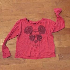 Mickey Mouse cropped long sleeve.